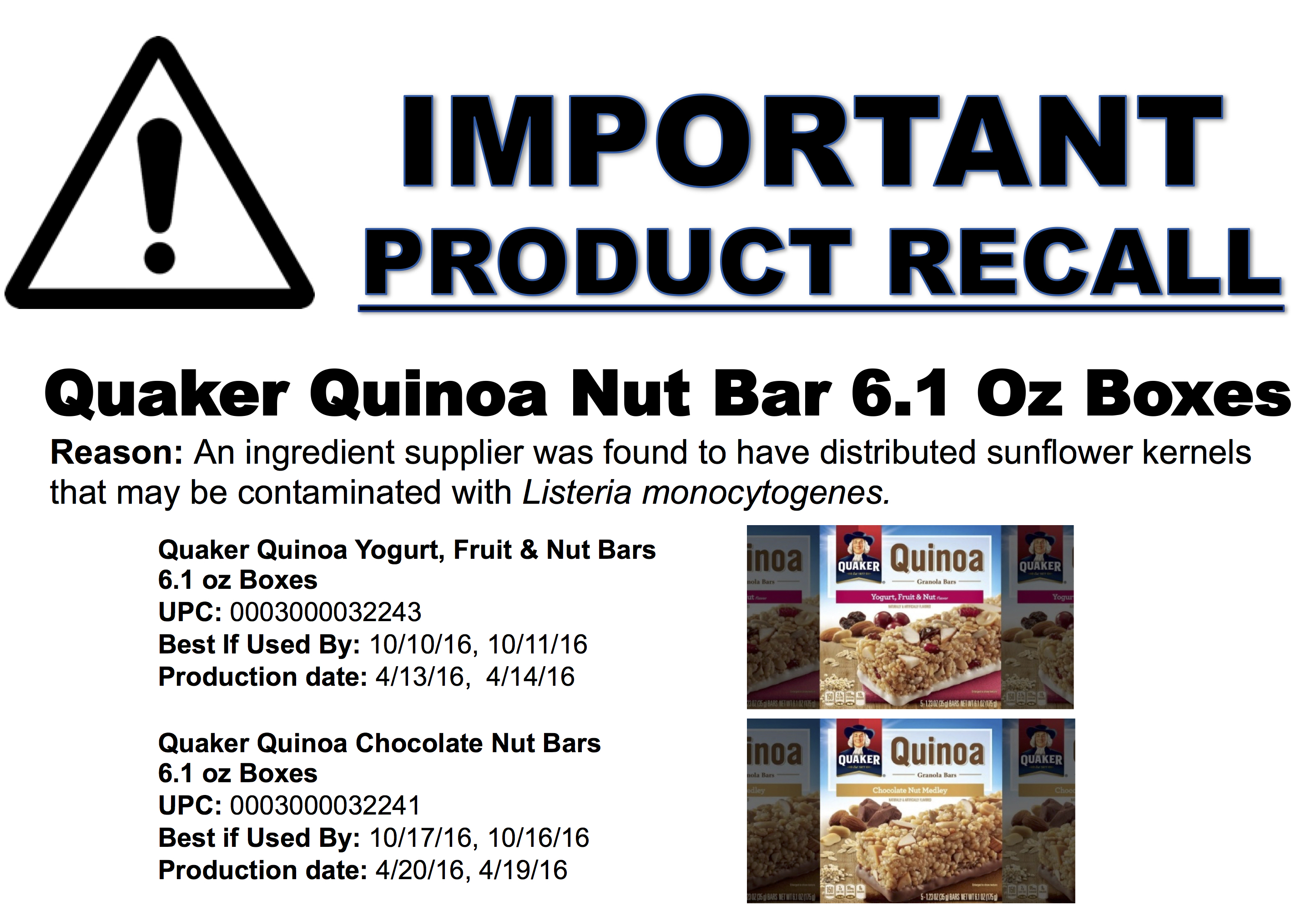 Quaker Quinoa Bars